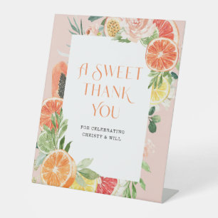 Tropical Citrus Bridal Shower Sweet Favor Sign