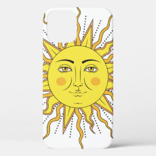 Tropical citrus lemon fruits with flowers frame an iPhone 12 case