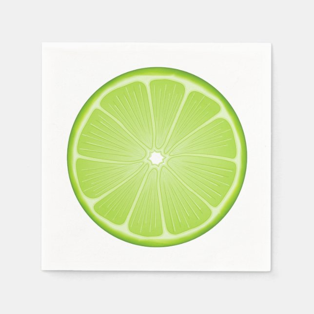 Tropical Citrus Lime Napkins (Front)