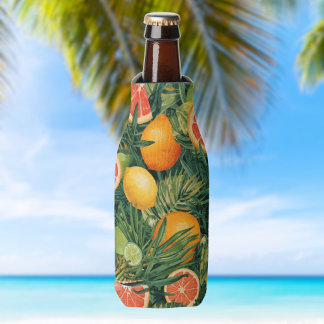 Tropical Citrus Medley – Watercolor Lemon, Orange Bottle Cooler