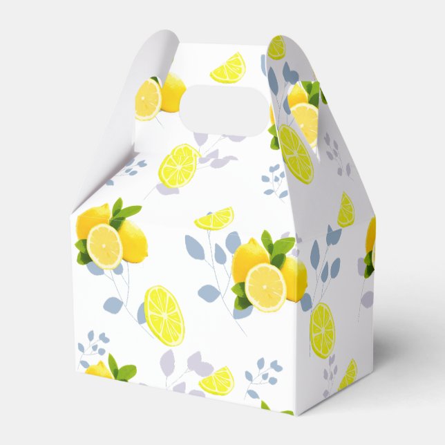 Tropical Citrus summer fresh Orange lemon Slice  Favor Boxes (Front Side)