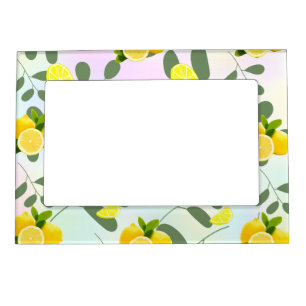 Tropical Citrus summer fresh Orange lemon Slice Magnetic Frame