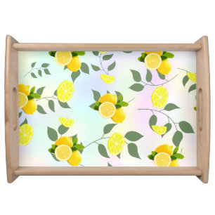 Tropical Citrus summer fresh Orange lemon Slice Serving Tray