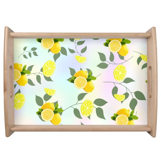 Tropical Citrus summer fresh Orange lemon Slice  Serving Tray (Front)