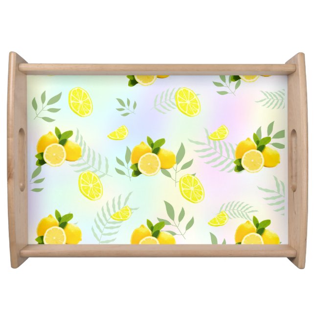 Tropical Citrus summer fresh Orange lemon Slice  Serving Tray (Front)