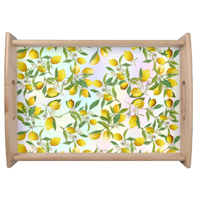 Tropical Citrus summer fresh Orange lemon Slice  Serving Tray (Front)