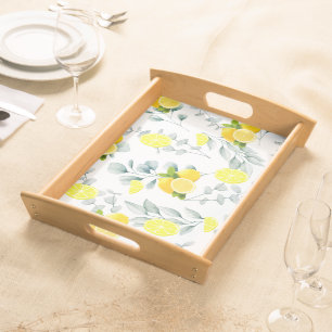 Tropical Citrus summer fresh Orange lemon Slice Serving Tray