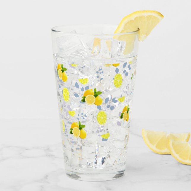 TROPICAL Citrus SUMMER FRUIT Orange lemon Slice  Glass (Back Ice)