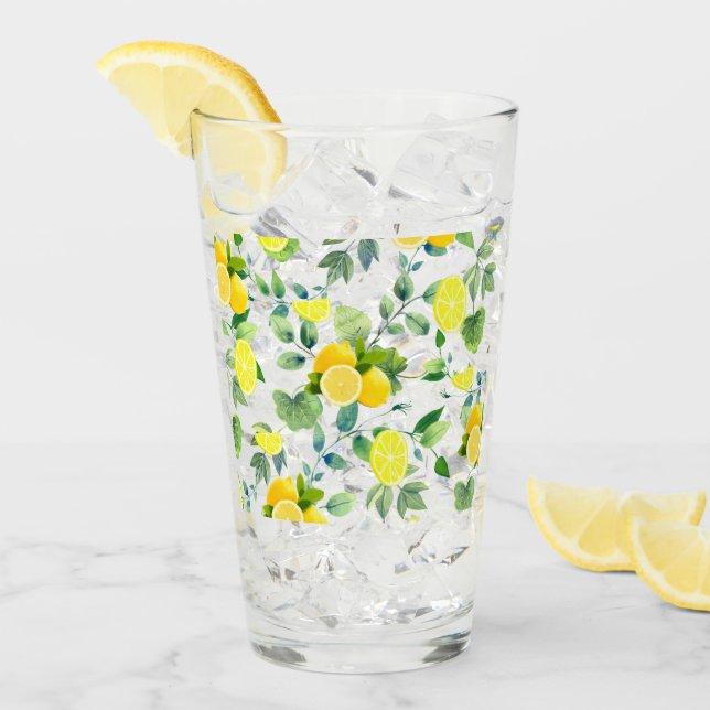 TROPICAL Citrus SUMMER FRUIT Orange lemon Slice  Glass (Front Ice)