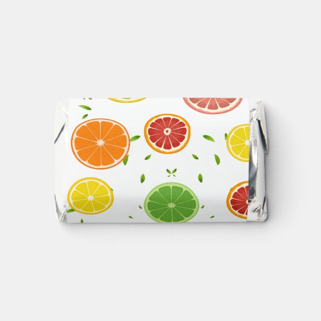 TROPICAL Citrus SUMMER FRUIT Orange lemon Slice  Hershey's Miniatures (Front)