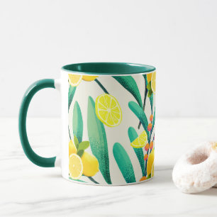TROPICAL Citrus SUMMER FRUIT Orange lemon Slice  Mug