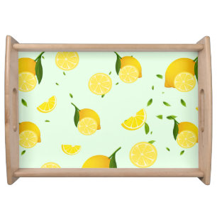 TROPICAL Citrus SUMMER FRUIT Orange lemon Slice  Serving Tray
