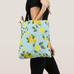TROPICAL Citrus SUMMER FRUIT Orange lemon Slice Tote Bag