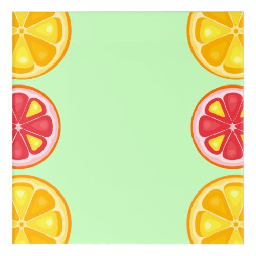 TROPICAL Citrus SUMMER FRUIT Orange lemons Slice Acrylic Print