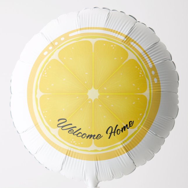 TROPICAL Citrus SUMMER FRUIT Orange lemons Slice   Balloon (Front)