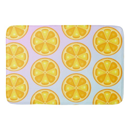 TROPICAL Citrus SUMMER FRUIT Orange lemons Slice Bath Mat