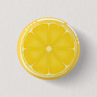 TROPICAL Citrus SUMMER FRUIT Orange lemons Slice Button