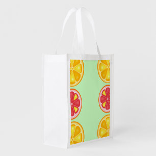TROPICAL Citrus SUMMER FRUIT Orange lemons Slice Grocery Bag
