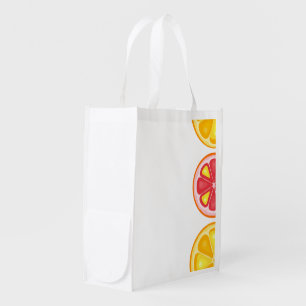 TROPICAL Citrus SUMMER FRUIT Orange lemons Slice Grocery Bag