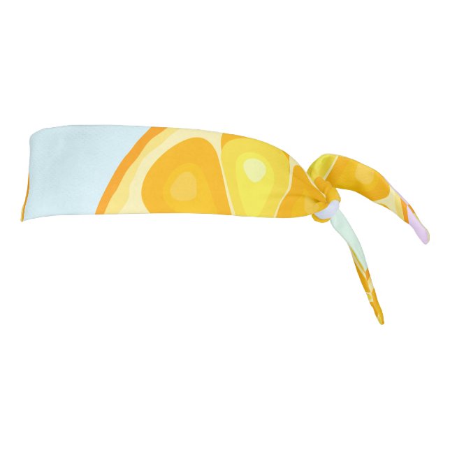 TROPICAL Citrus SUMMER FRUIT Orange lemons Slice Tie Headband (Rotate 90)