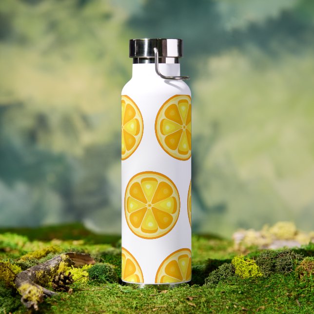 TROPICAL Citrus SUMMER FRUIT Orange lemons Slice Water Bottle (Outdoor)
