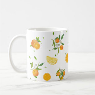 Tropical Citrus SUMMER Orange lemon Slice Coffee Mug