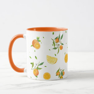 Tropical Citrus SUMMER Orange lemon Slice Mug