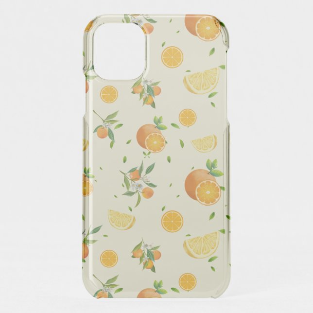 Tropical Citrus SUMMER Orange lemon Slice Uncommon iPhone Case (Back)