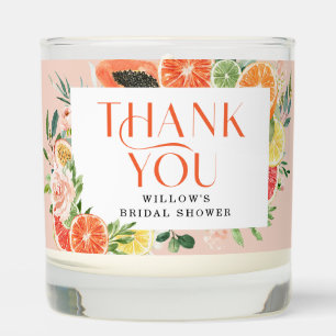 Tropical Citrus Thank You Candle Shower Favor
