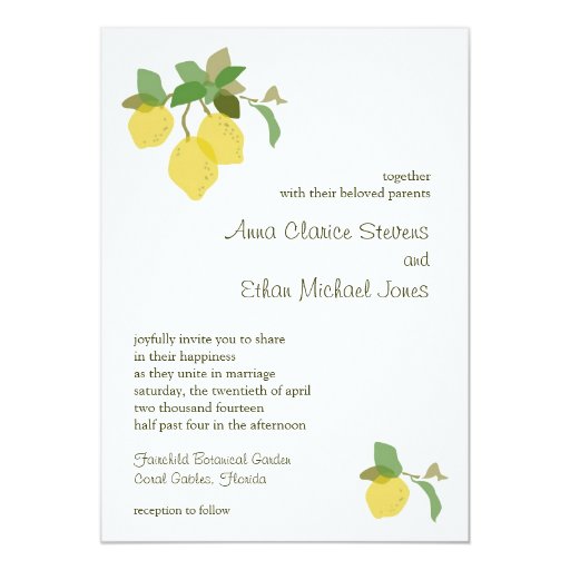 Citrus Wedding Invitations 8