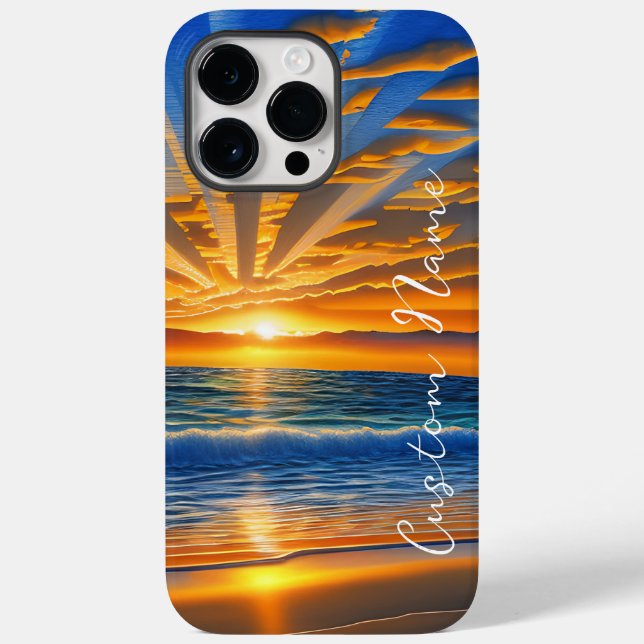 Tropical Clear Ocean Sunset Case-Mate iPhone Case (Back)