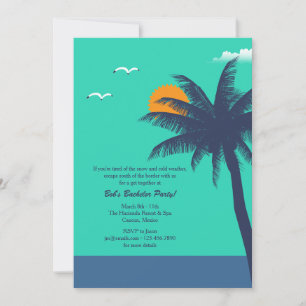 Tropical Climate Bachelor/Bachelorette Party Inv Invitation