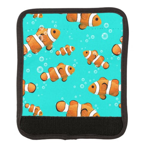Tropical Clownfish  Bubbles Pattern Luggage Handle Wrap