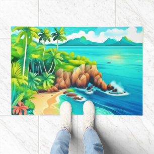 Tropical Coast Bliss Design Doormat