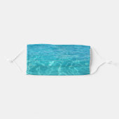 Tropical Coastal Aqua Blue Turquoise Water Adult Cloth Face Mask (Front, Folded)