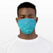 Tropical Coastal Aqua Blue Turquoise Water Adult Cloth Face Mask (Worn)