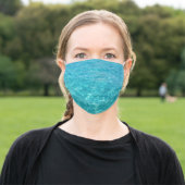 Tropical Coastal Aqua Blue Turquoise Water Adult Cloth Face Mask (Outside)