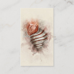 Tropical Coastal Beach Sea Shell Watercolor Business Card