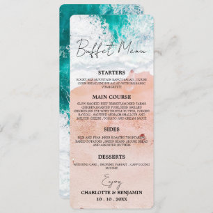 Tropical Coastal Beach Wedding Buffet Menu