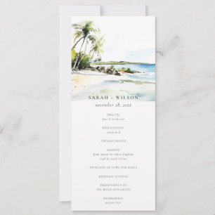 Tropical Coastal Destination Wedding Program