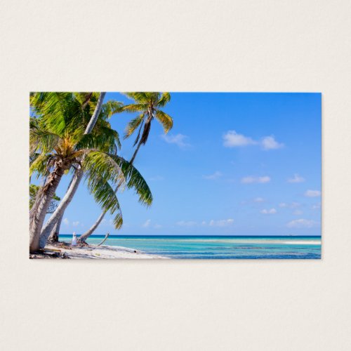 Tropical coastline business card
