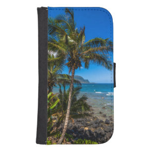 Tropical coastline galaxy s4 wallet case