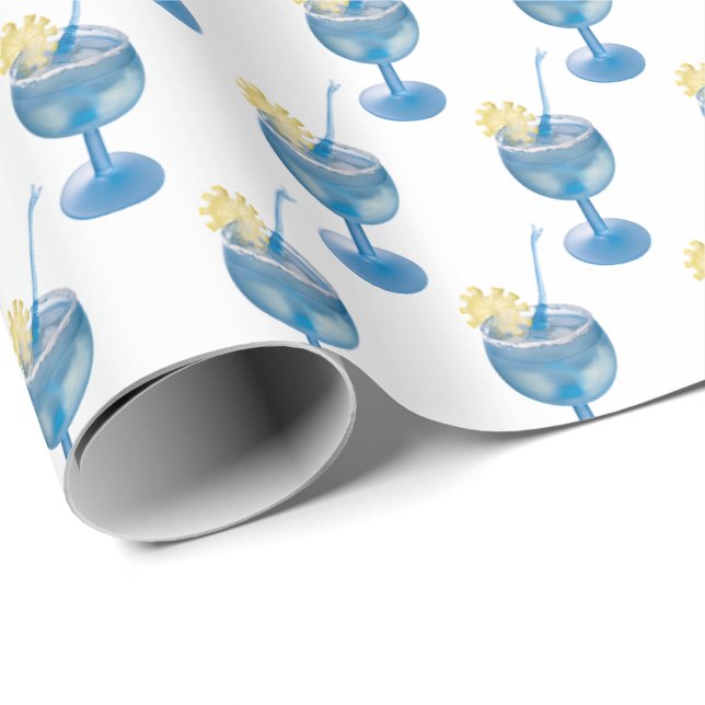 tropical cocktail drink wrapping paper (Roll Corner)
