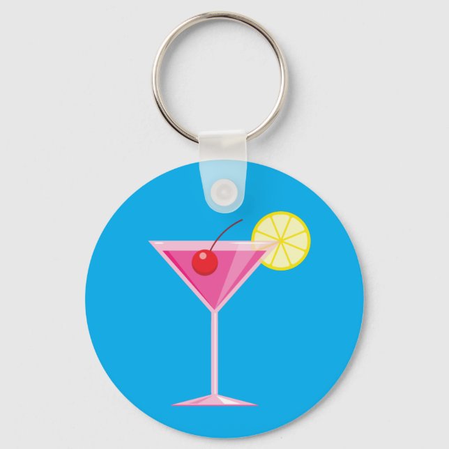 Tropical Cocktail Keychain (Front)