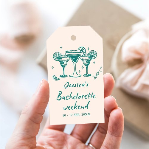 Tropical Cocktails Bachelorette Party Gift Tags