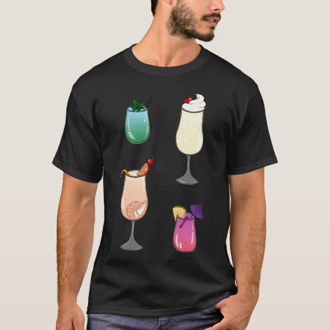 Tropical Cocktails T-Shirt (Front)