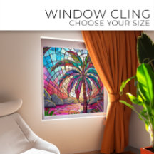 Tropical Coco palm Stained glass art