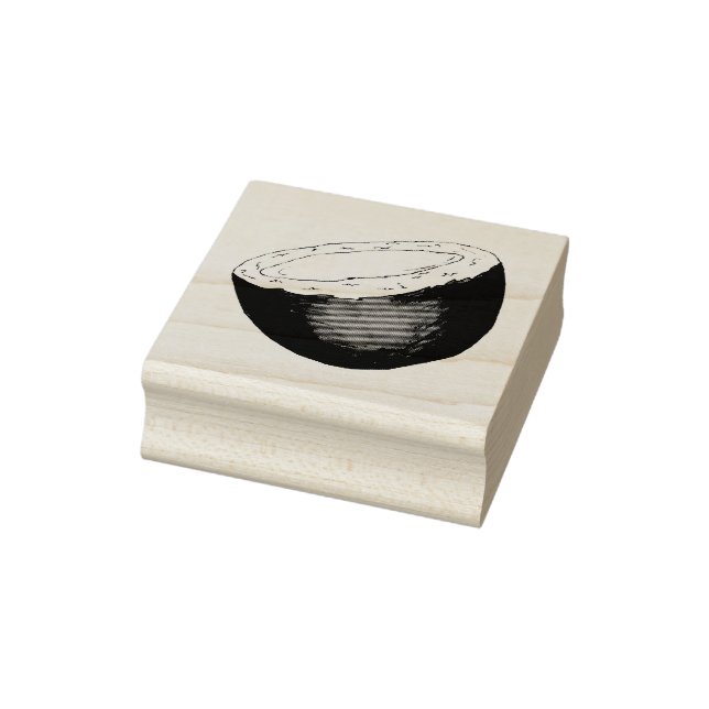 Tropical Coconut Coconuts Fruit Rubber Stamp (Stamp)
