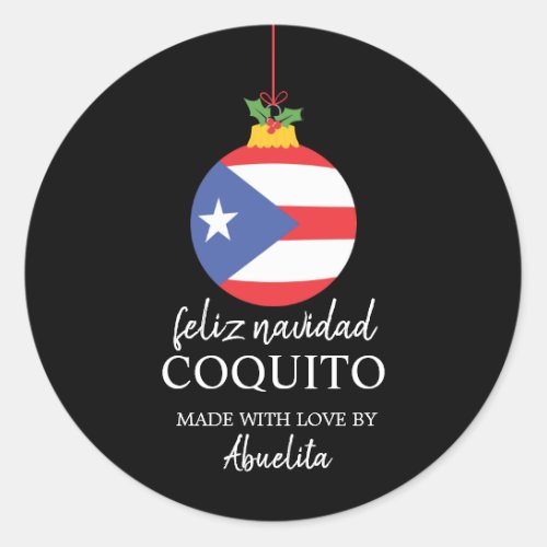 Tropical Coconut Coquito Christmas Drink  Classic  Classic Round Sticker