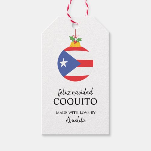 Tropical Coconut Coquito Christmas Drink Gift Tags